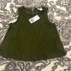 Suede olive green kids